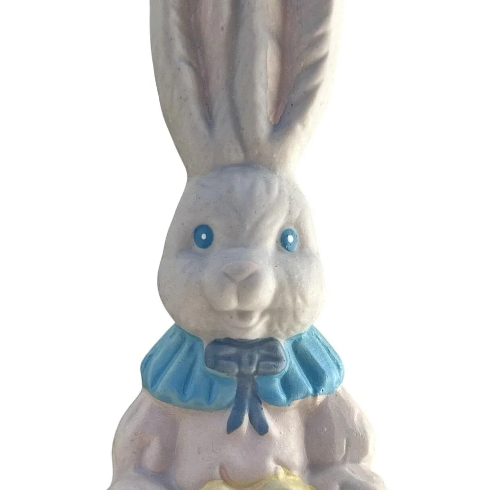 Bell Porcelain Bunny Spring Hand Painted Ceramic Easter Figurine‎ Vintage Decor